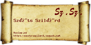 Szüts Szilárd névjegykártya