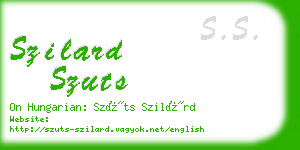 szilard szuts business card